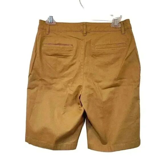 Amazon Essentials Women's Yellow Cotton/Spandex Flat Front Chino Shorts NEW - Picture 5 of 10